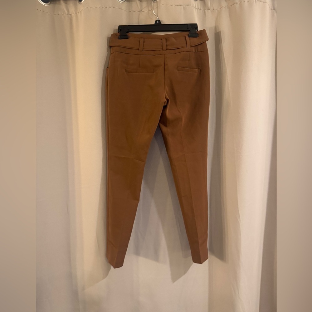 Flirtatious Brown Women's Tie-Waist Pants - Picture 2 of 5
